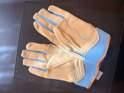 *Bruce Bolt Short Cuff (Creator Series Ivory Blue Batting Gloves)
