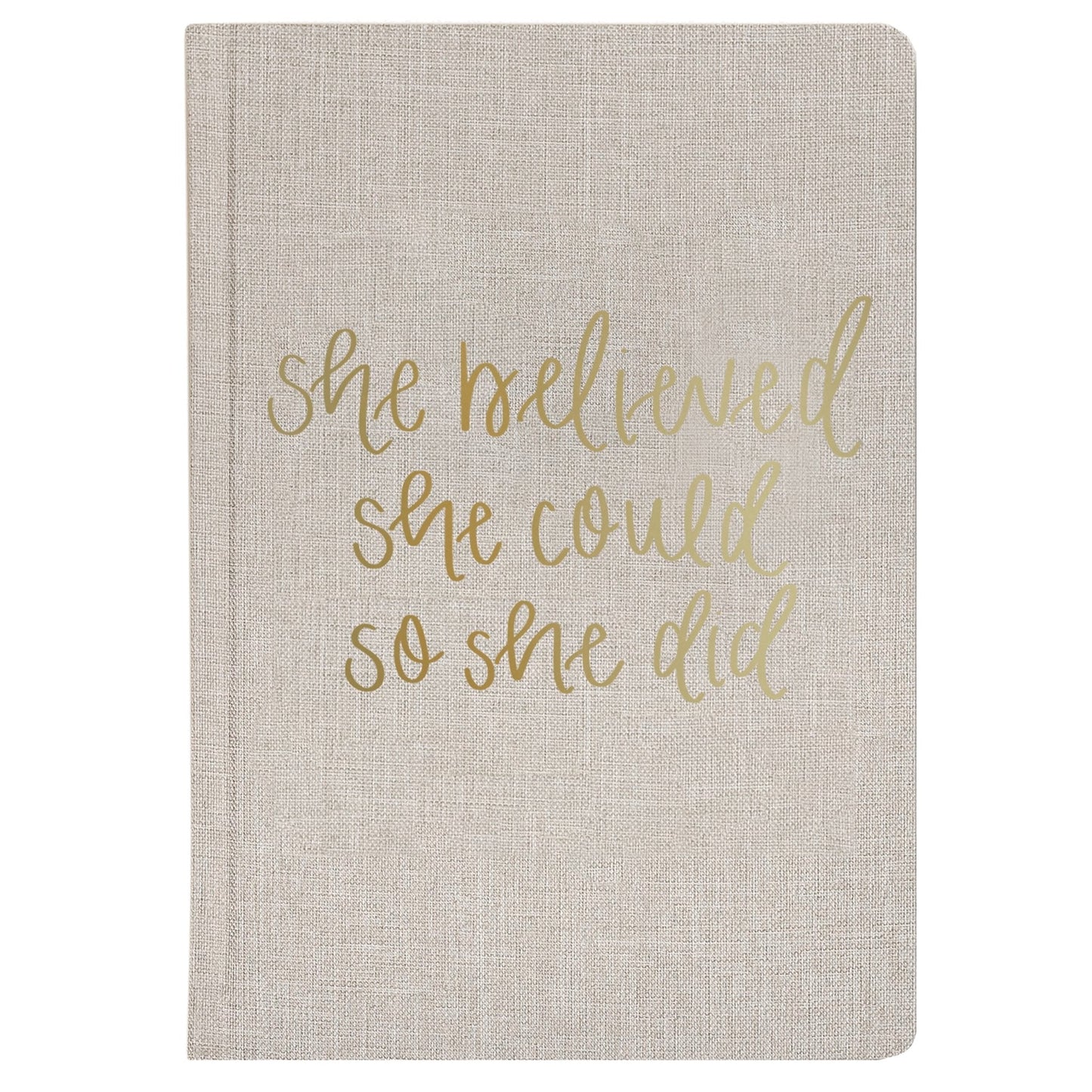She Believed She Could Fabric Journal by Sweet Water Decor