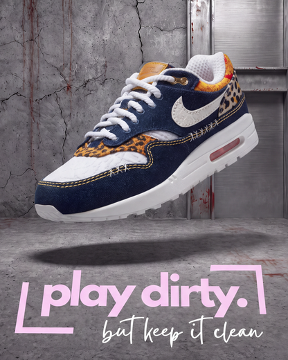 Nike Air Max 1 Premium - Denim Leopard (Size US Mens 13)