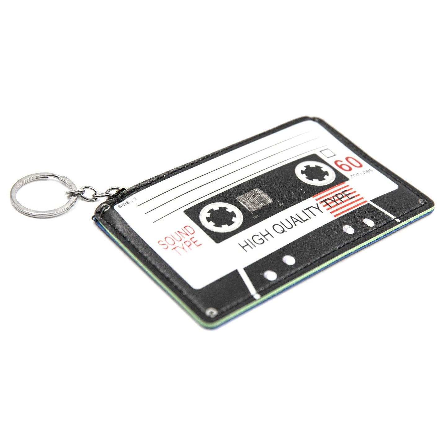 Retro Cassette Graphic Black White Cute Cool Small/Mini Zip Coin/Change Purse/Bag/Pouch/Wallet by The Bullish Store