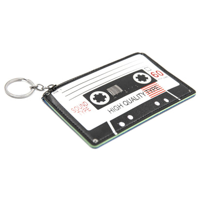 Retro Cassette Graphic Black White Cute Cool Small/Mini Zip Coin/Change Purse/Bag/Pouch/Wallet by The Bullish Store