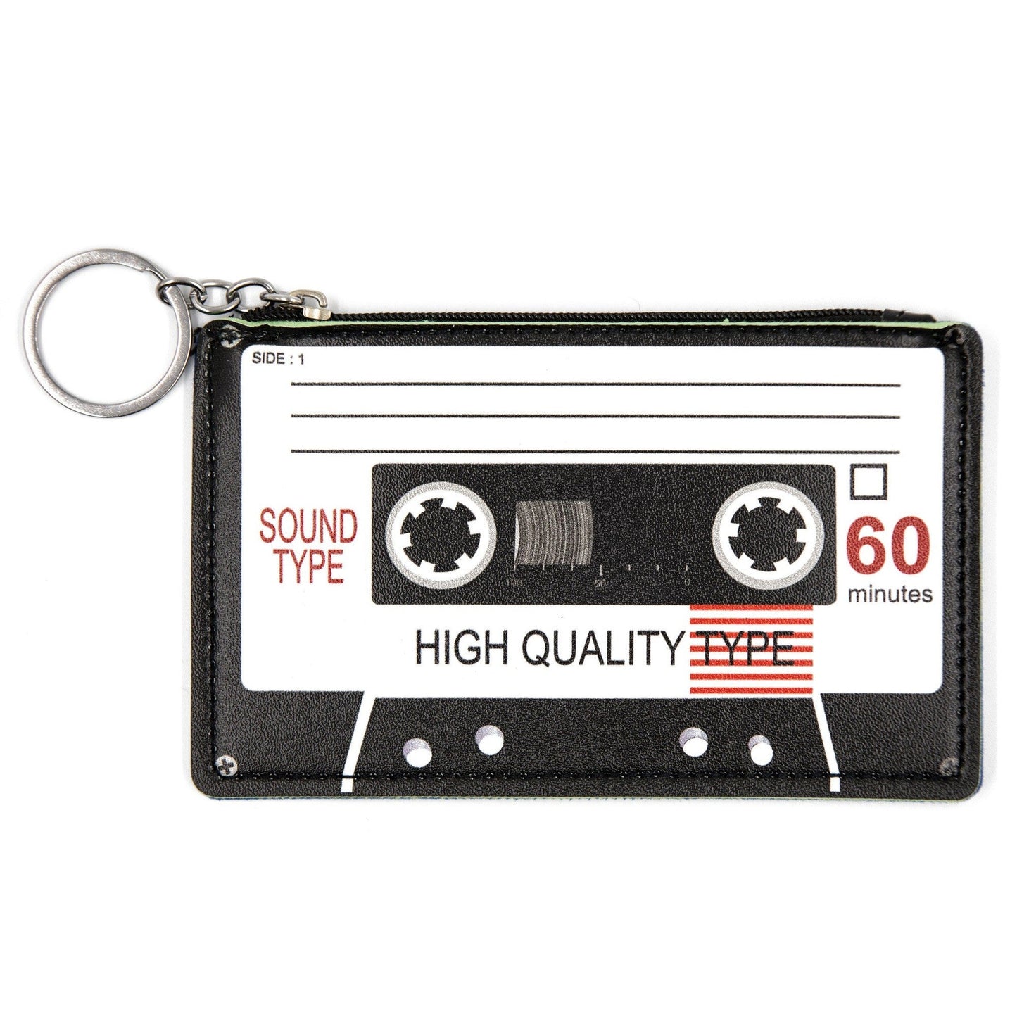 Retro Cassette Graphic Black White Cute Cool Small/Mini Zip Coin/Change Purse/Bag/Pouch/Wallet by The Bullish Store