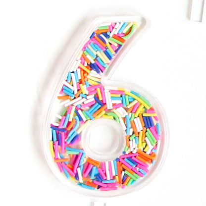 Sprinkle Number Acrylic cake toppers by Kailo Chic