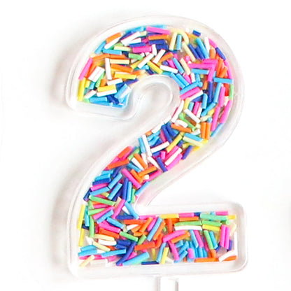 Sprinkle Number Acrylic cake toppers by Kailo Chic