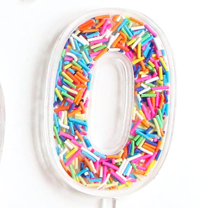 Sprinkle Number Acrylic cake toppers by Kailo Chic