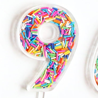 Sprinkle Number Acrylic cake toppers by Kailo Chic