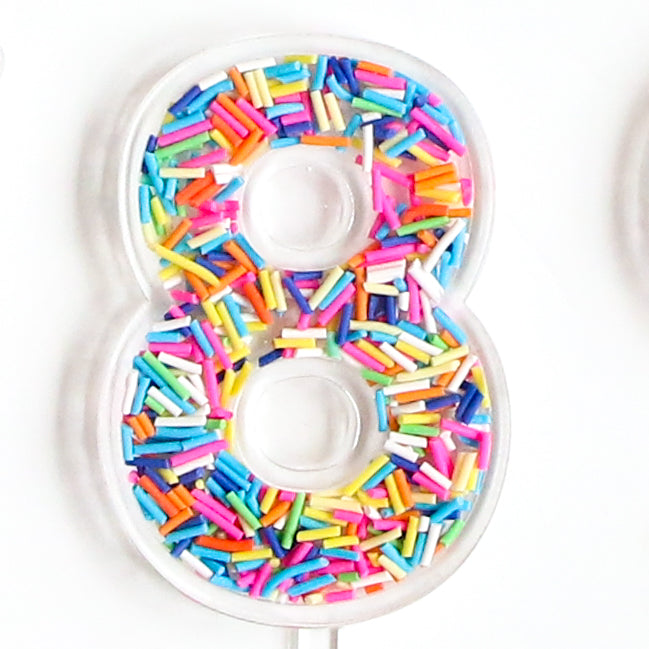 Sprinkle Number Acrylic cake toppers by Kailo Chic