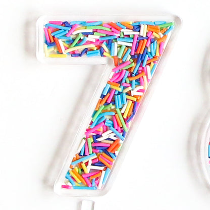 Sprinkle Number Acrylic cake toppers by Kailo Chic