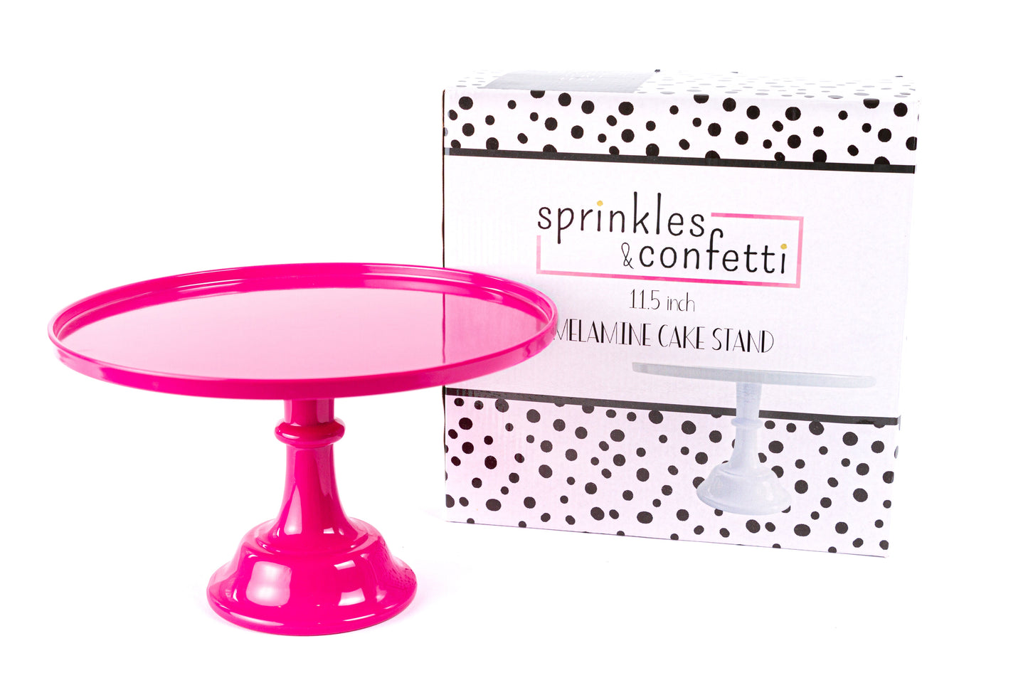 Hot Pink Pedestal Cake Stand by Sprinkles & Confetti | Party Boxes & Party Supplies