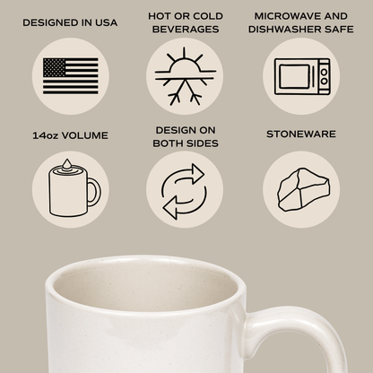 Be Still and Know 14oz. Stoneware Coffee Mug by Sweet Water Decor
