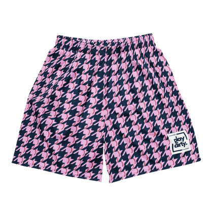 Houndstooth (Navy & Lilac Unisex Mesh Shorts)
