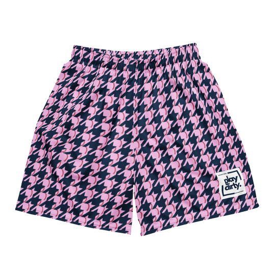 Houndstooth (Navy & Lilac Unisex Mesh Shorts)