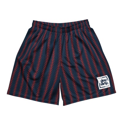BB Stitching (Navy & Red Unisex Mesh Shorts)