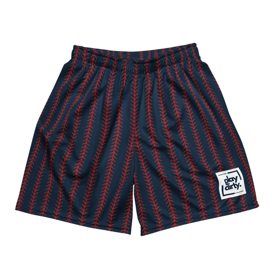 BB Stitching (Navy & Red Unisex Mesh Shorts)
