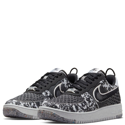 Nike Air Force 1 Low Crater Flyknit - Black White Melange (Size US Mens 13)