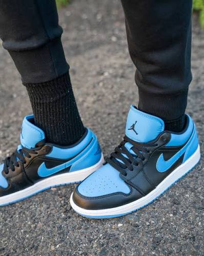 Jordan 1 Low - Black University Blue (Size US Mens 13)