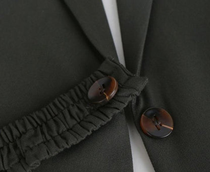Kaida Cross Split Long Sleeve Jacket by Marigold Shadows