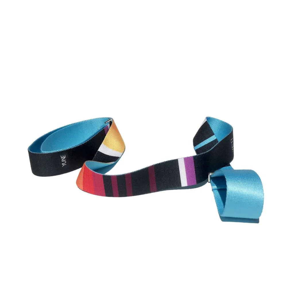 Horatio Yoga Strap – Blue Stretching Strap w/ Metal Buckles | Yune Yoga
