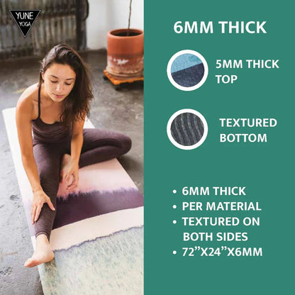 Yoga Mat | 6mm Thick | Gray | Non-Slip | Eco Friendly | Yune Yoga | Scorpion Bay