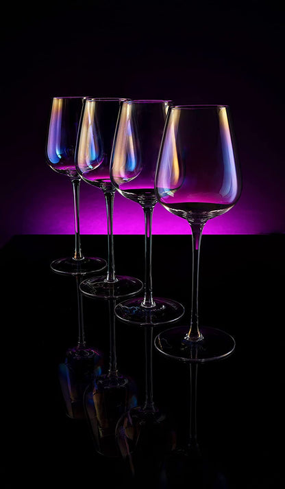 Iridescent Luster Large Radiance Wine Glasses - by The Wine Savant