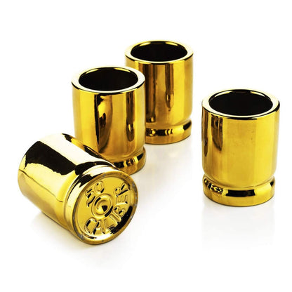 50 Caliber Shot Glasses (Set of 4) - by The Wine Savant