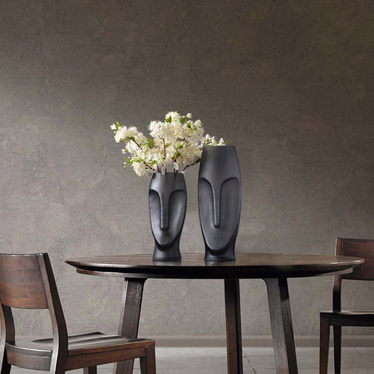 European Creative Modern Face Glass Vase by Blak Hom