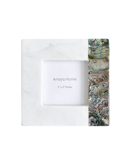 Rainbow Mother of Pearl White Marble Picture Frames by Anaya